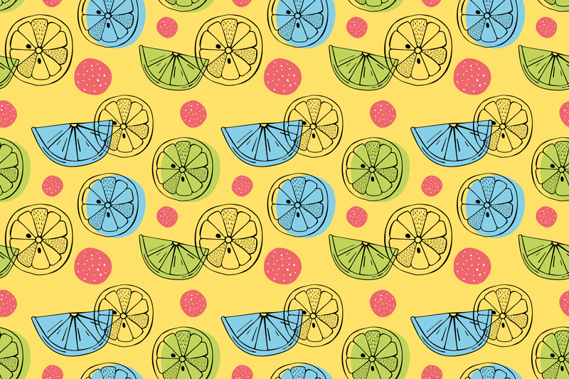 Original placemat citrus pattern design - TenStickers
