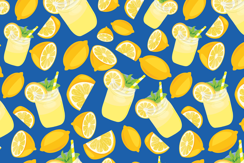 Lemonade and Lemons citrus placemats - TenStickers