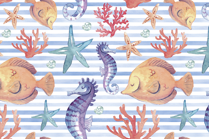 Original placemat underwater themed table decor - TenStickers