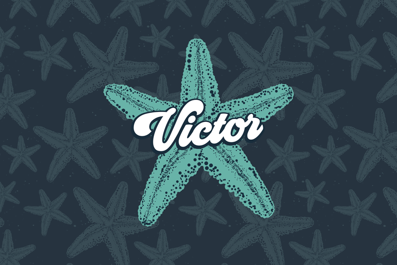 Personalizable placemat starfish personalized accent - TenStickers