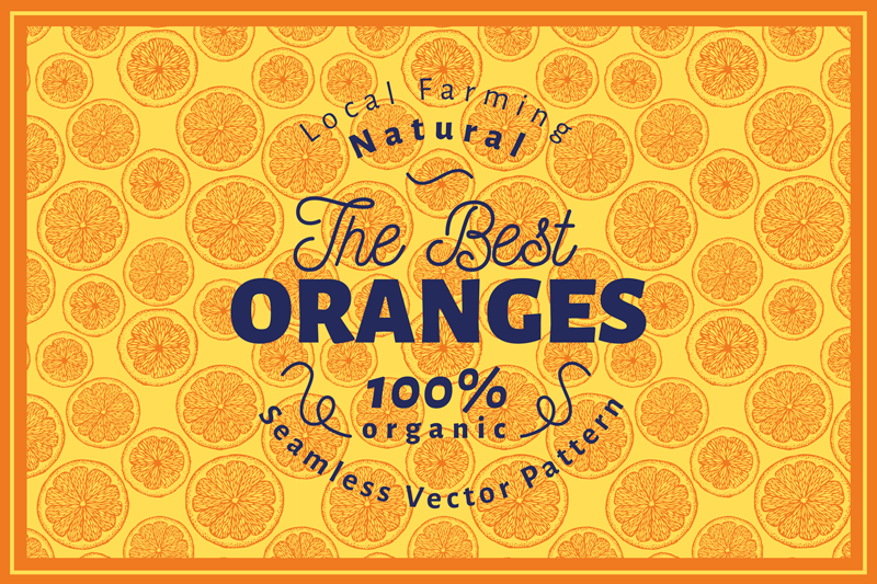 Original placemat orange slice design - TenStickers