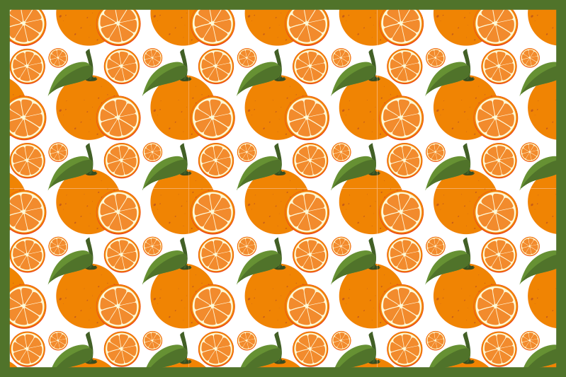 Sliced and full oranges white original placemat - TenStickers
