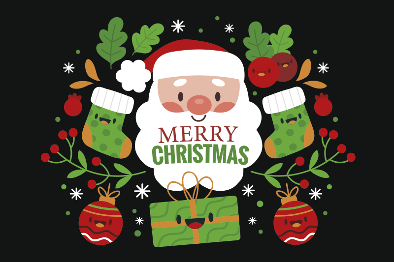 Santa Claus Christmas placemats - TenStickers