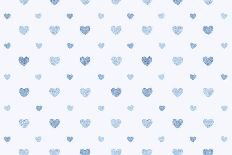 Cute small blue hearts original placemats - TenStickers
