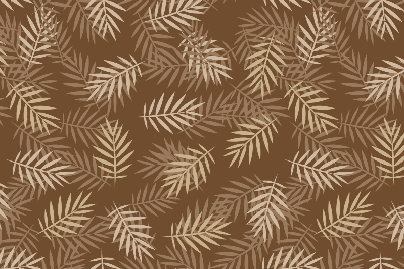 Natural leaf pattern placemat - TenStickers