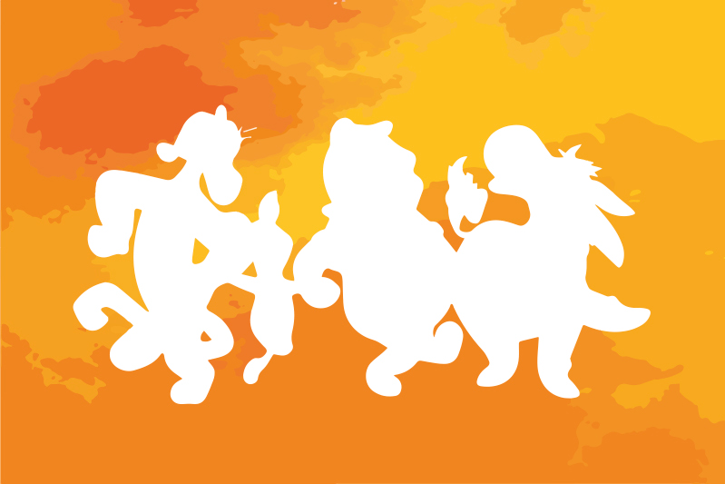 Children placemat with playful character shapes - TenStickers