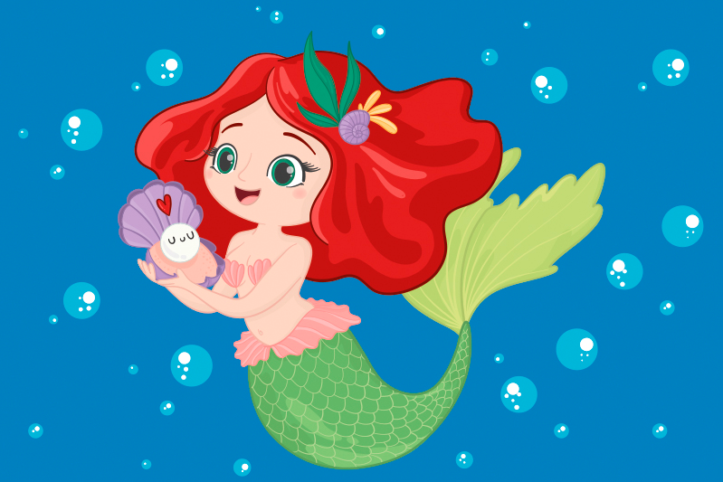 Disney Ariel swimming children placemats - TenStickers