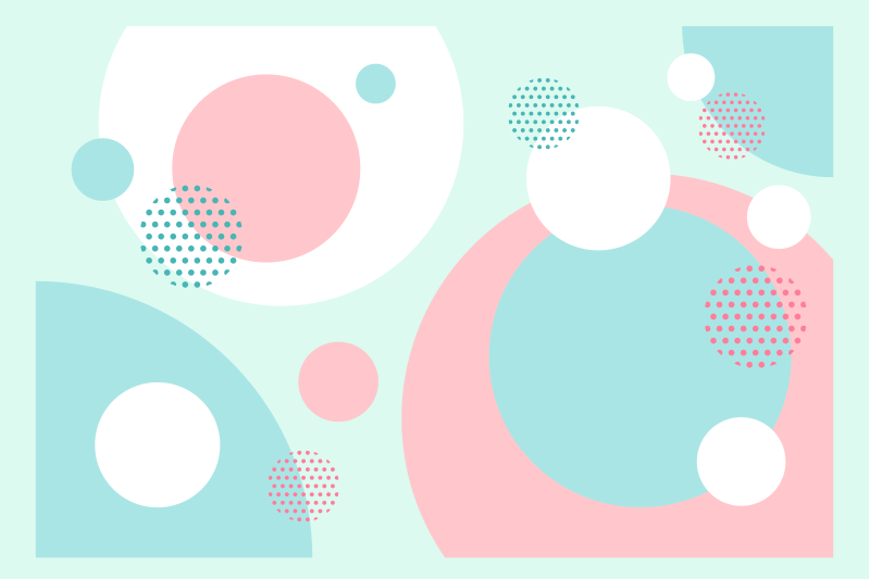 Modern placemat in geometric color blocks - TenStickers