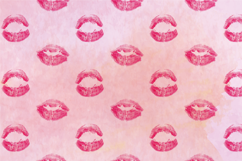 Original placemat kiss mark design - TenStickers
