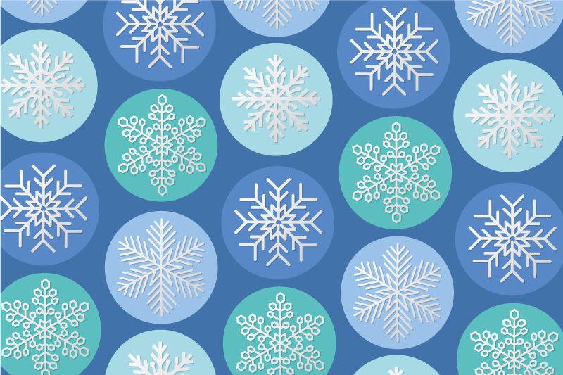 Christmas placemat snowflake pattern circle - TenStickers