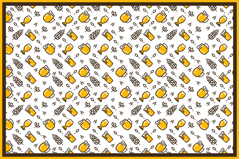 Original placemat craft beer symbols - TenStickers