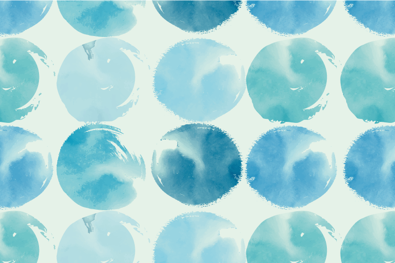 Turquoise abstrac circle original placemats - TenStickers