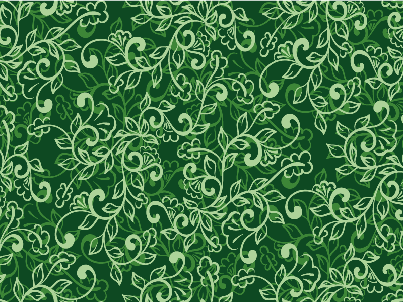 Floral green pattern placemat - TenStickers