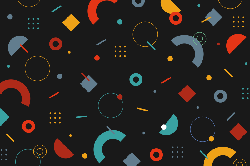 Modern Circle Shapes modern placemats - TenStickers