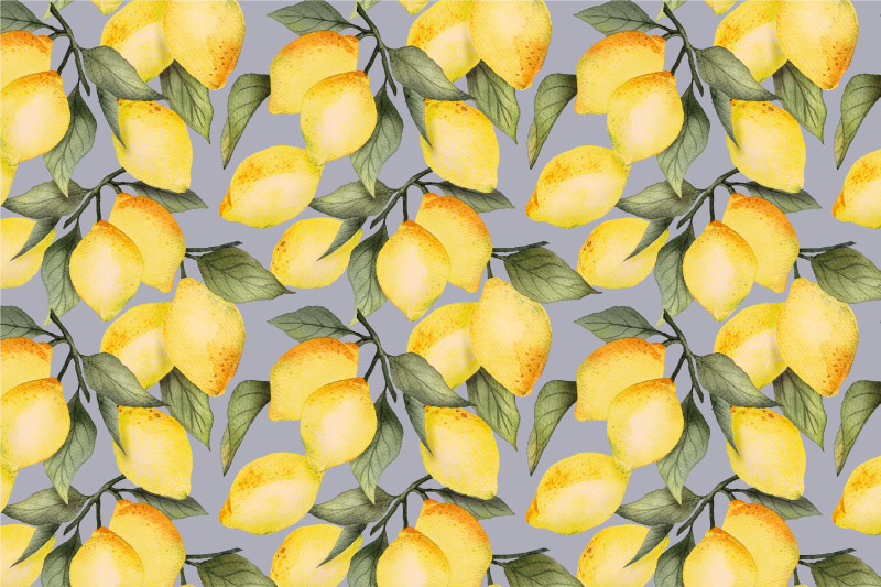 Lemon Themed Motif original placemat - TenStickers