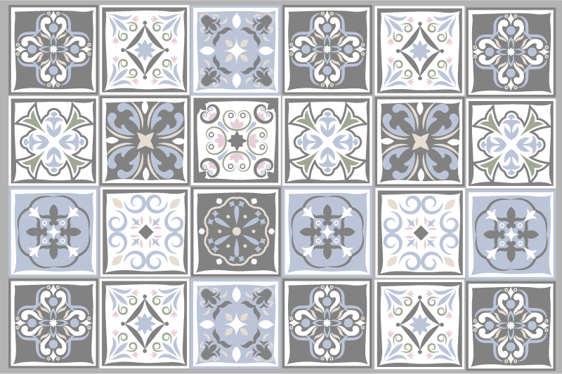 Ornate tile patterns placemat - TenStickers