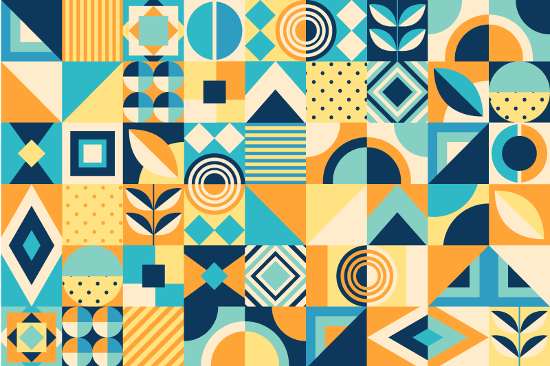 Modern placemat geometric pattern design - TenStickers