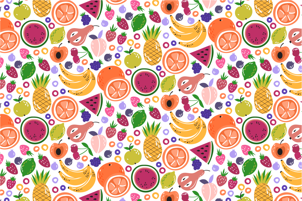 Children placemat with fruit pattern design - TenStickers