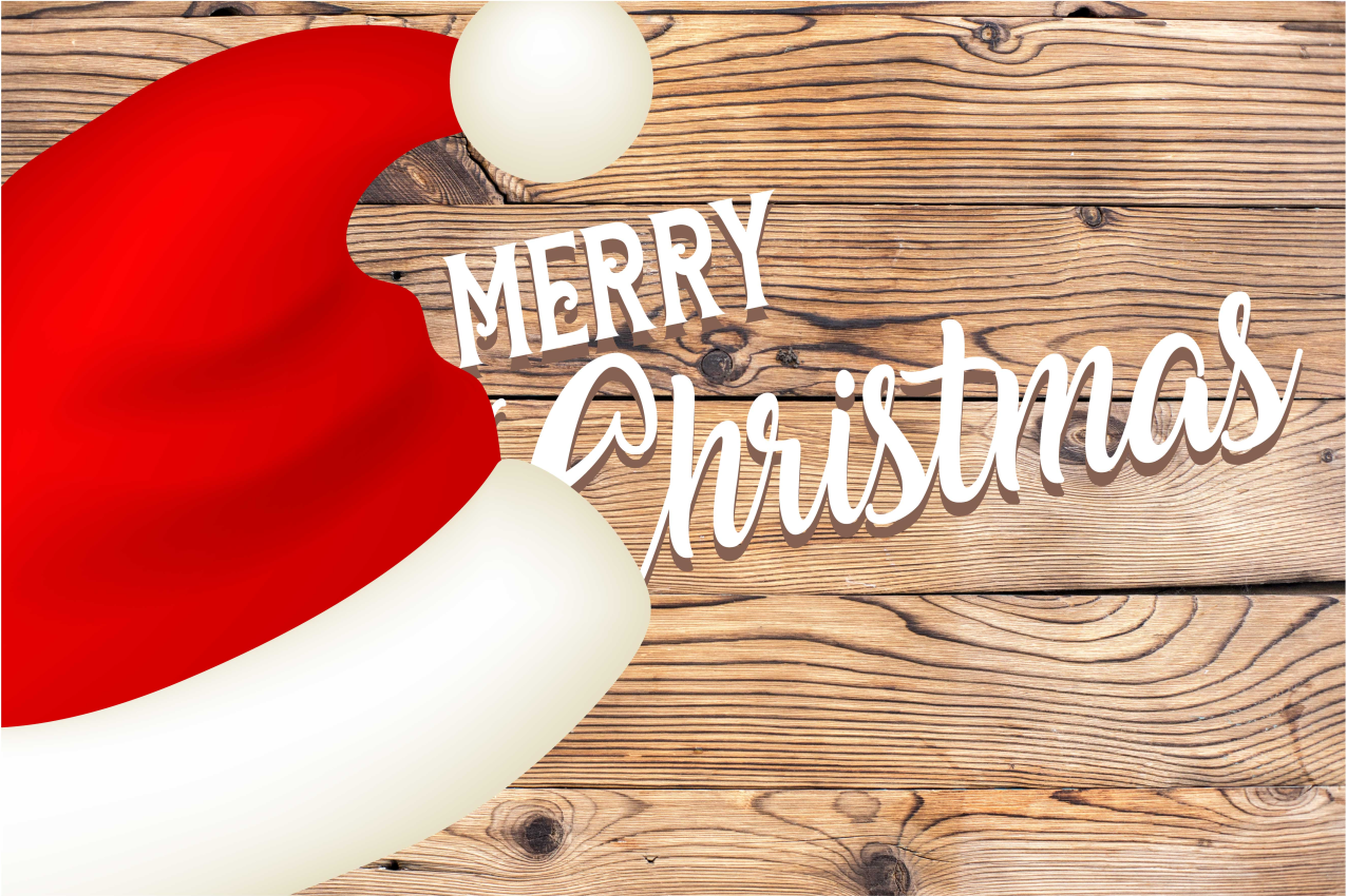 Christmas placemat with festive santa hat design - TenStickers