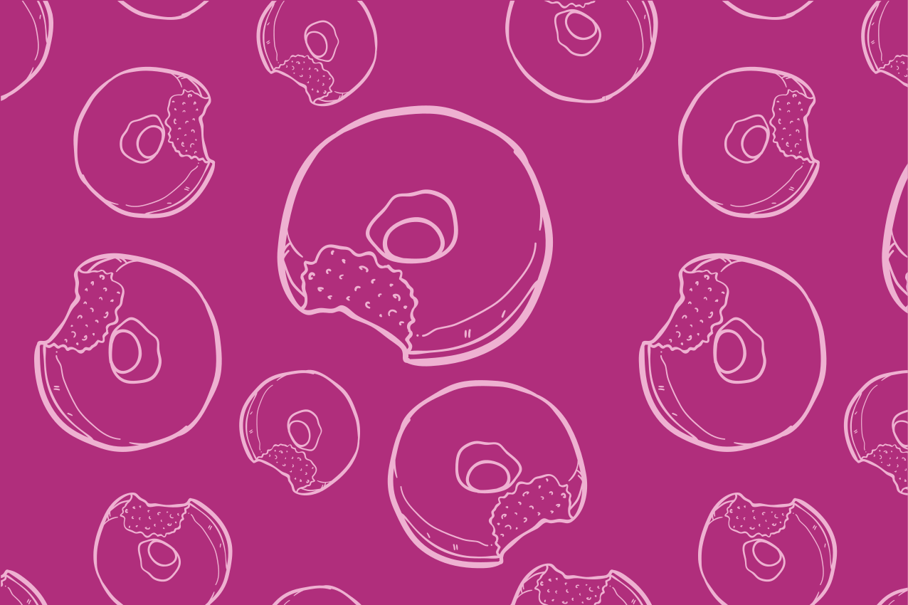 Pink Doughnuts Vinyl placemats - TenStickers