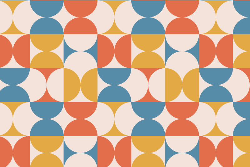 Modern placemat in geometric color circles - TenStickers