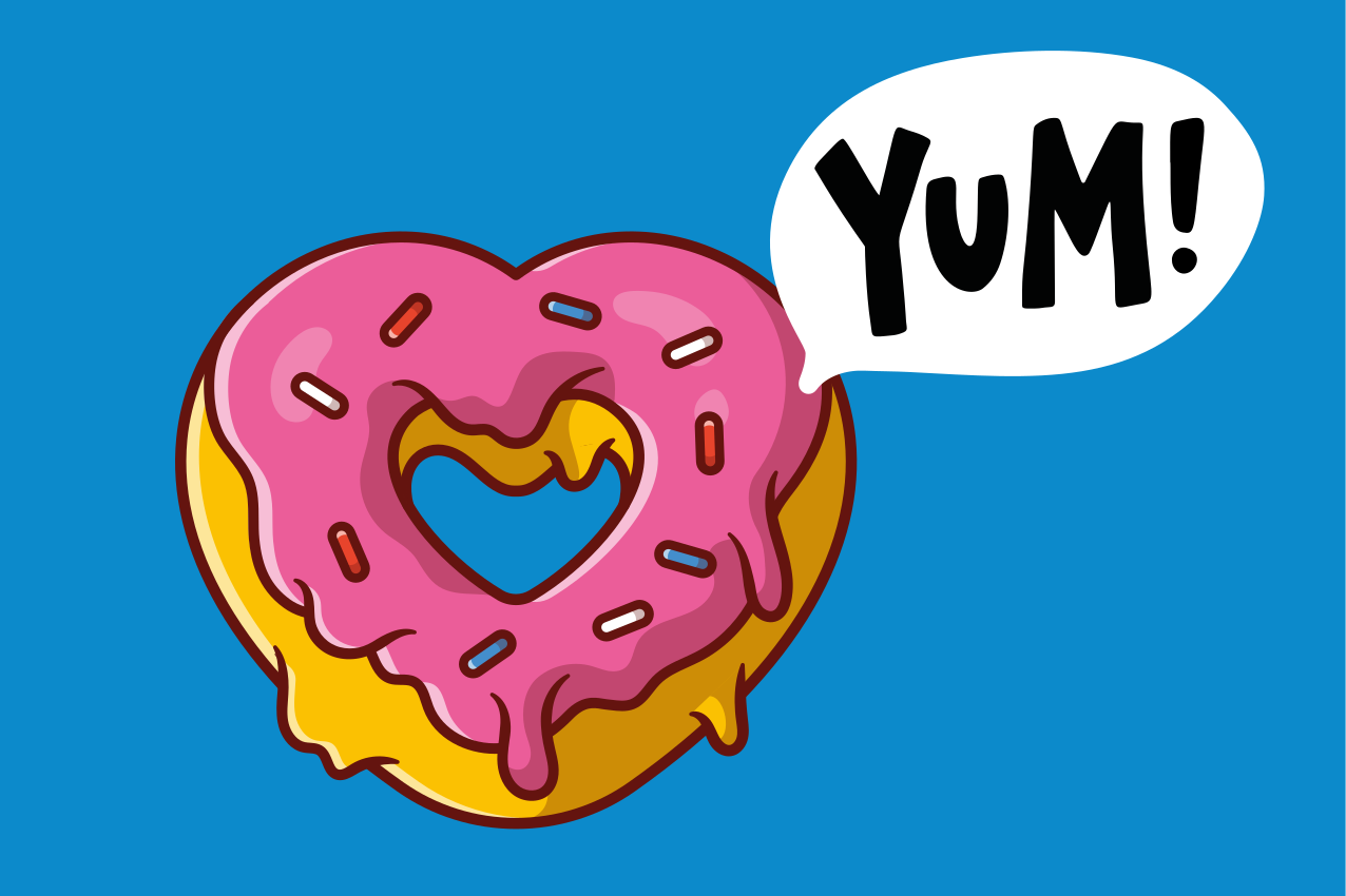 Children placemat heart-shaped snack - TenStickers