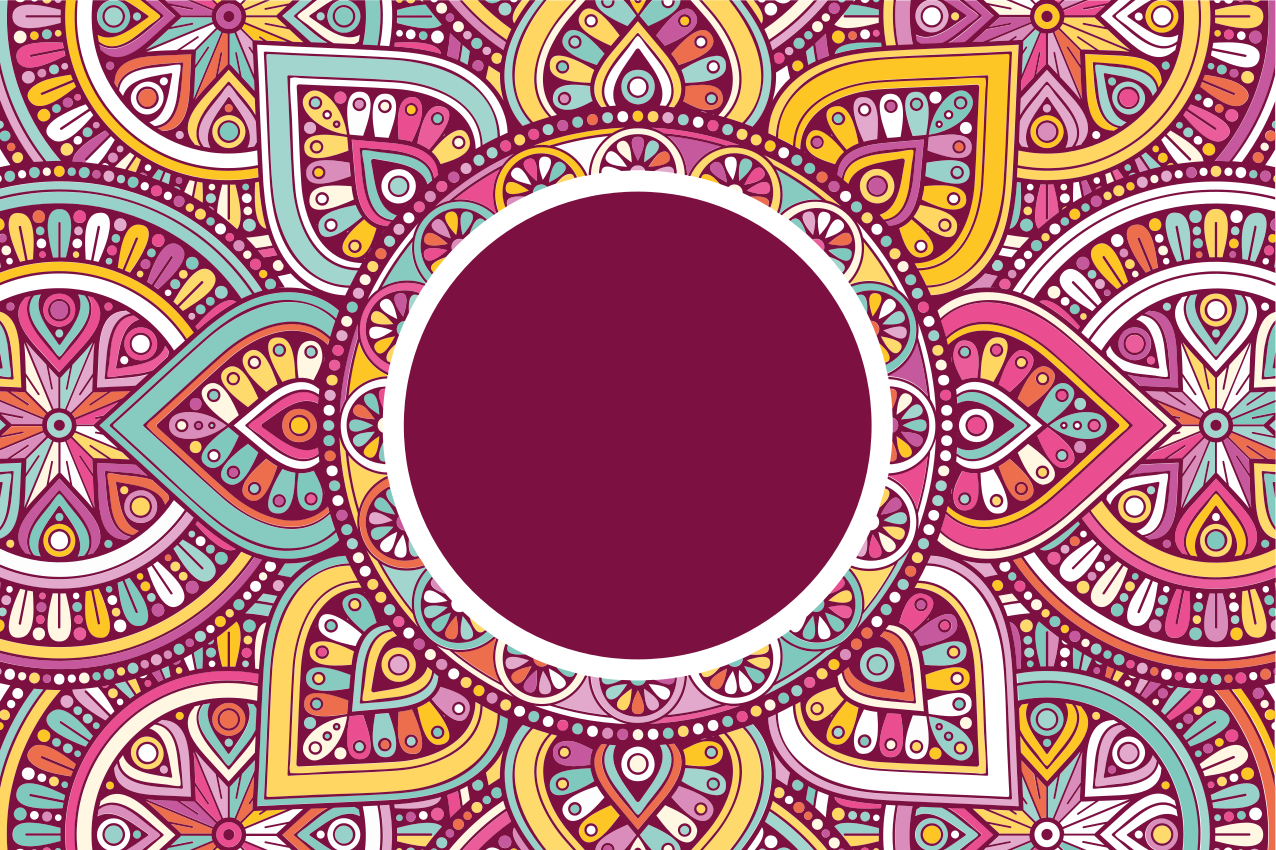 Original placemat colorful mandala design - TenStickers