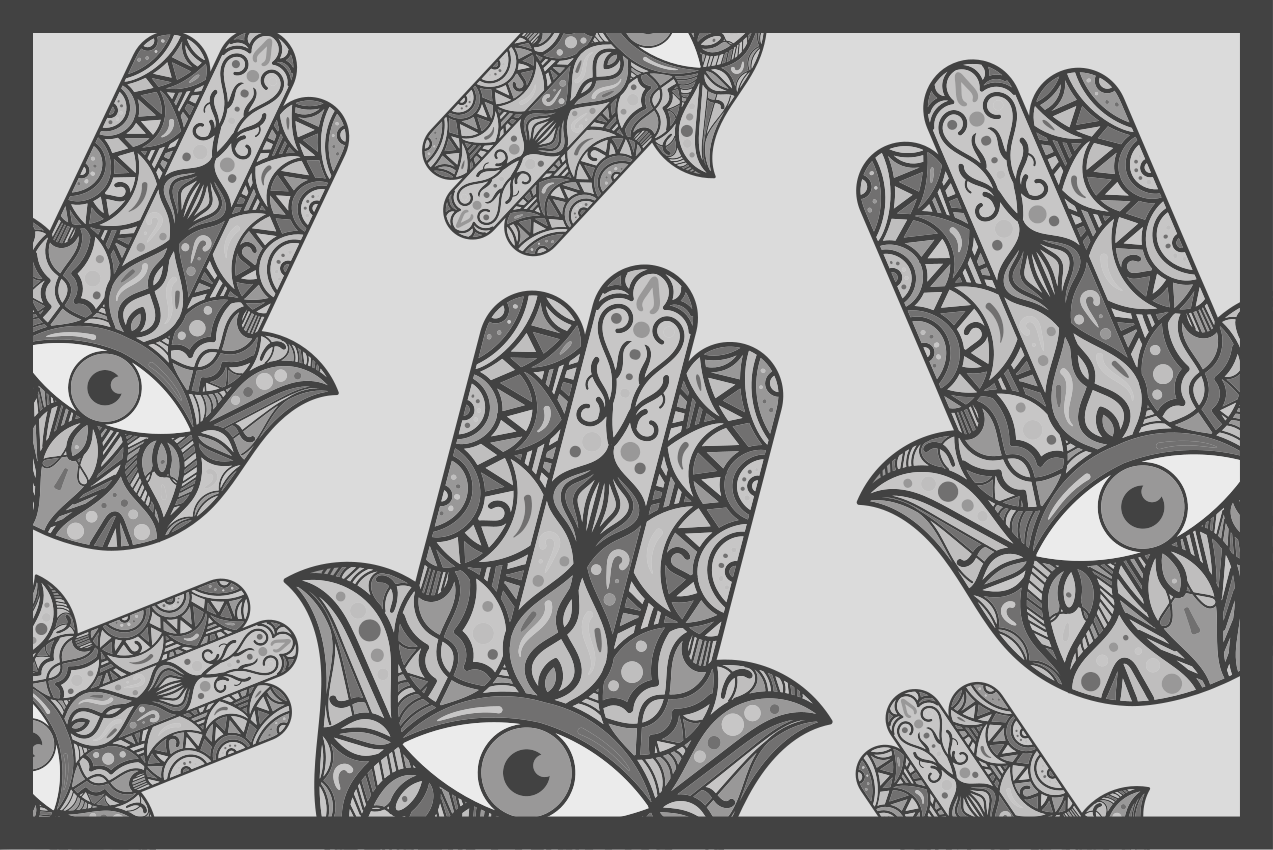 Original placemat with detailed hand patterns - TenStickers