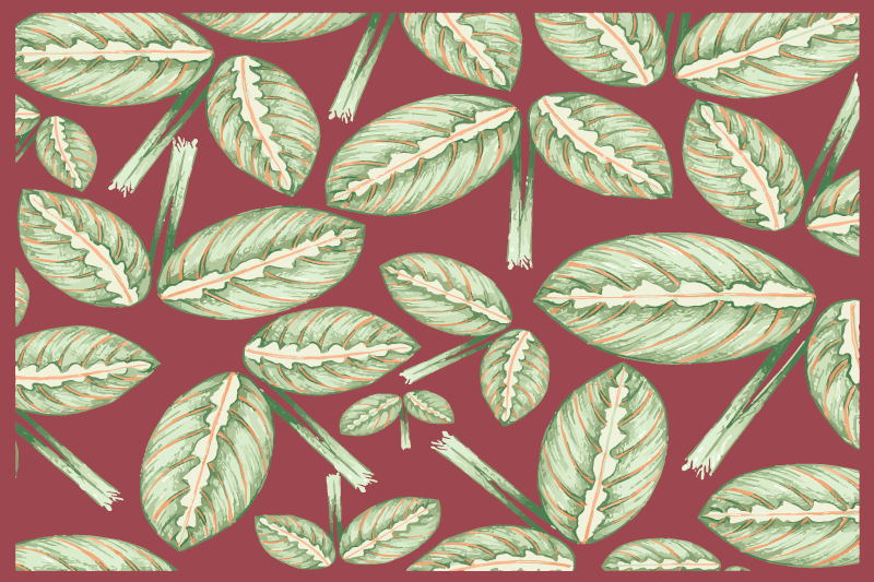 Original placemat leaf motif design - TenStickers