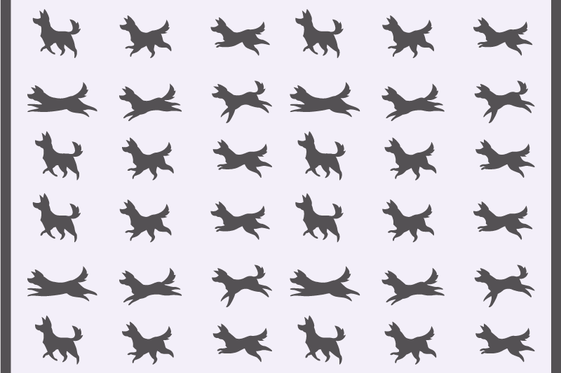 Original placemat stylish dog design - TenStickers