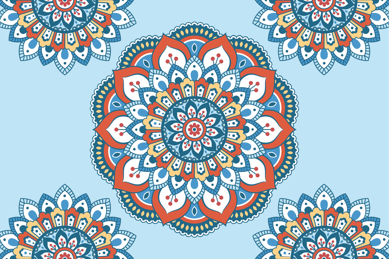 Original placemat with colorful mandala design - TenStickers
