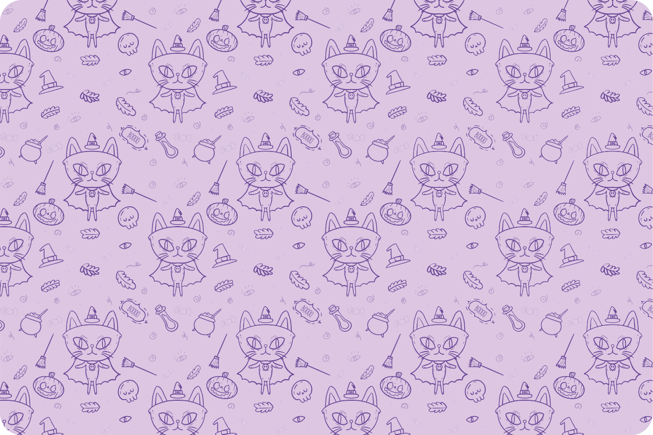 Children placemat whimsical cat design - TenStickers