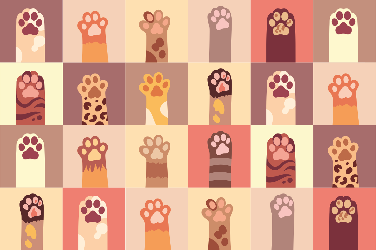 Original placemat paw print design - TenStickers