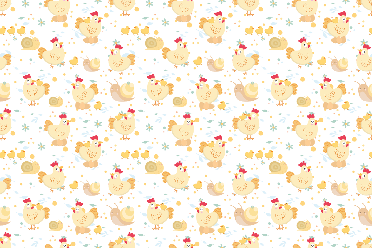 Children placemat cute chicken design - TenStickers