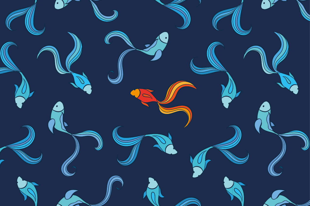 Original placemat vibrant fish design - TenStickers