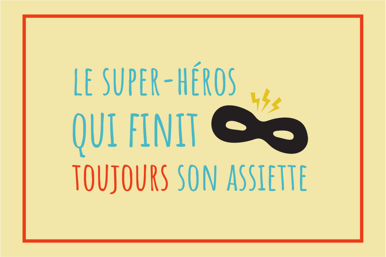 Children placemat superhero plate theme - TenStickers