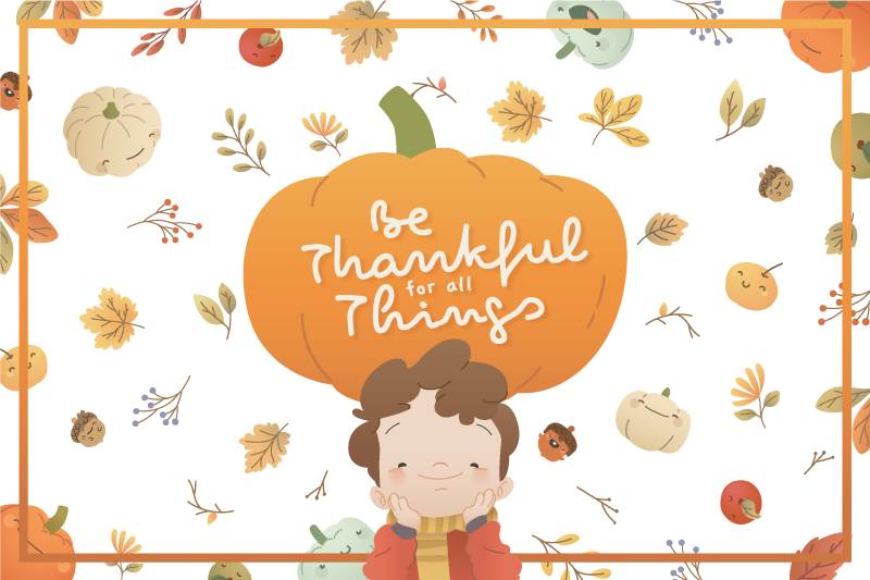 Thanksgiving look Vinyl placemats - TenStickers
