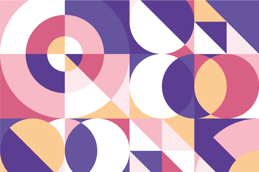 Modern placemat with geometric color design - TenStickers