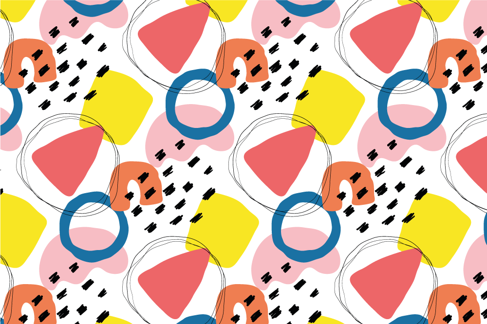 Painting art geometric style original placemats - TenStickers