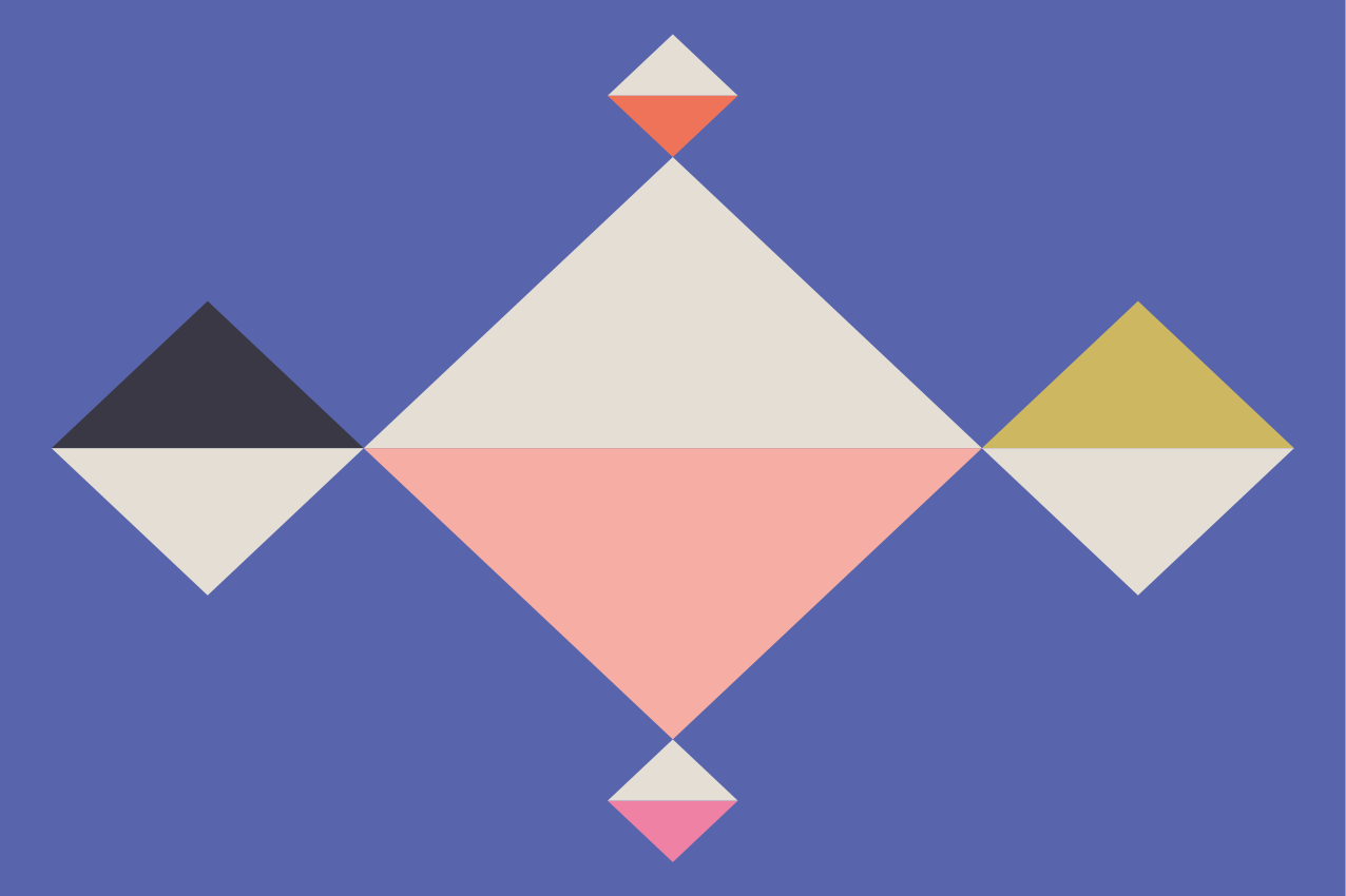 Modern placemat in geometric color squares - TenStickers