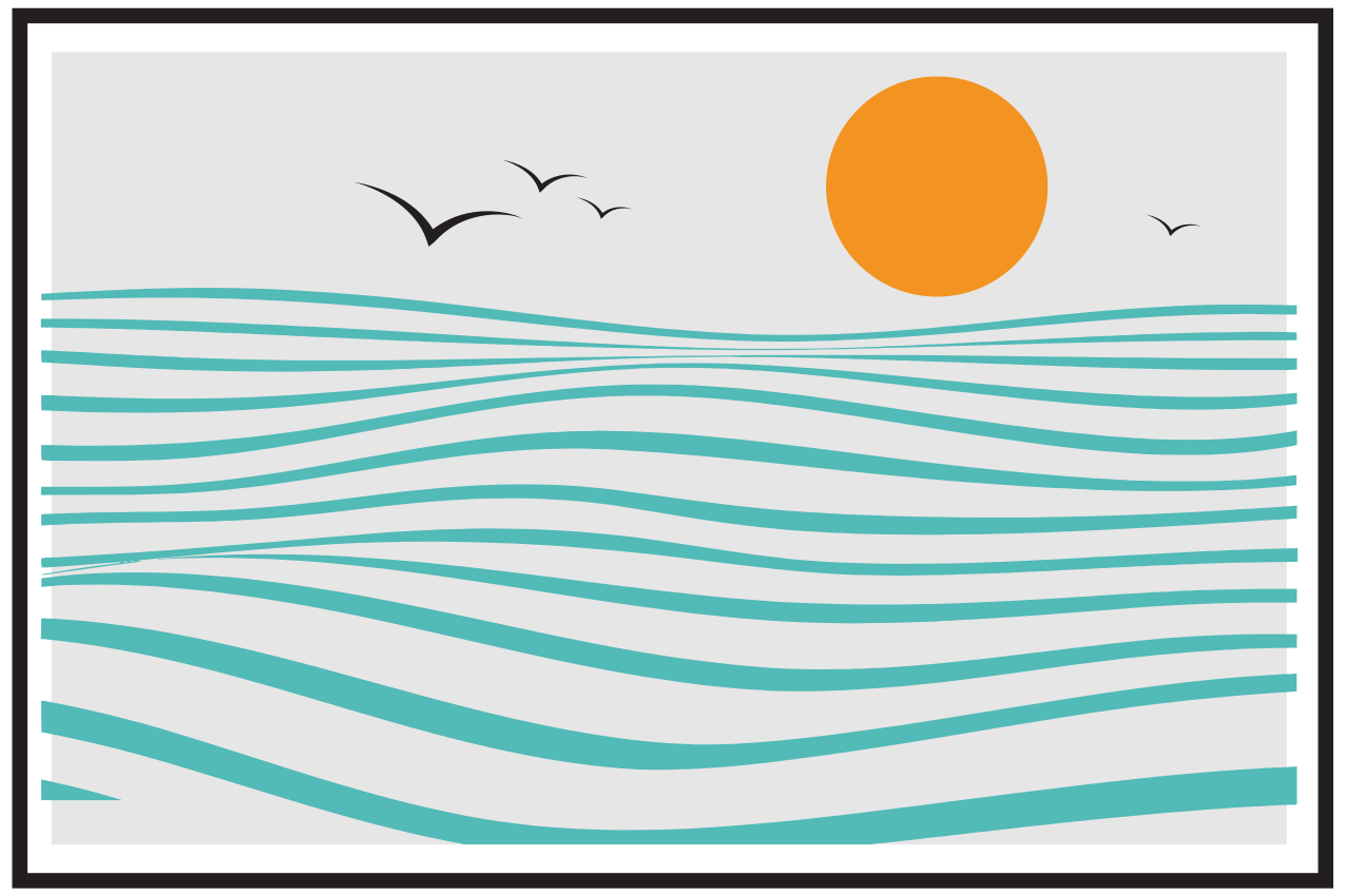 Sea abstract art original placemats - TenStickers