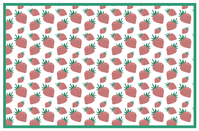 Original placemat with strawberry motif design - TenStickers