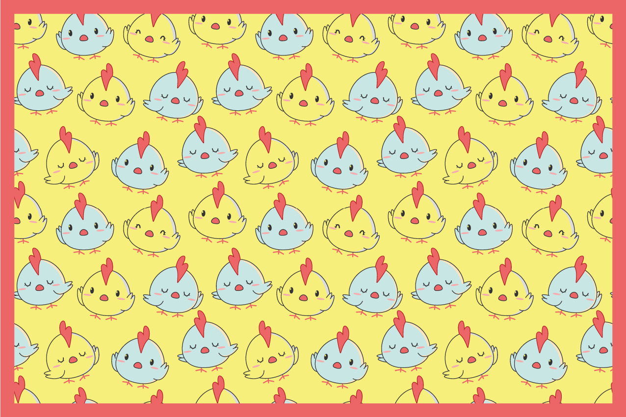 Children placemat cute chick design - TenStickers