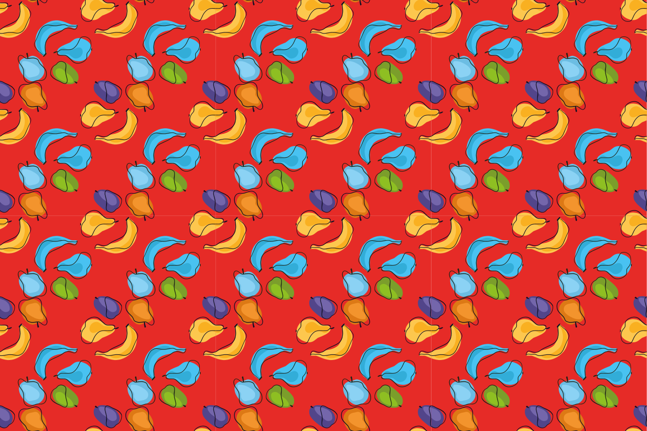 Original placemat colorful fruit design - TenStickers