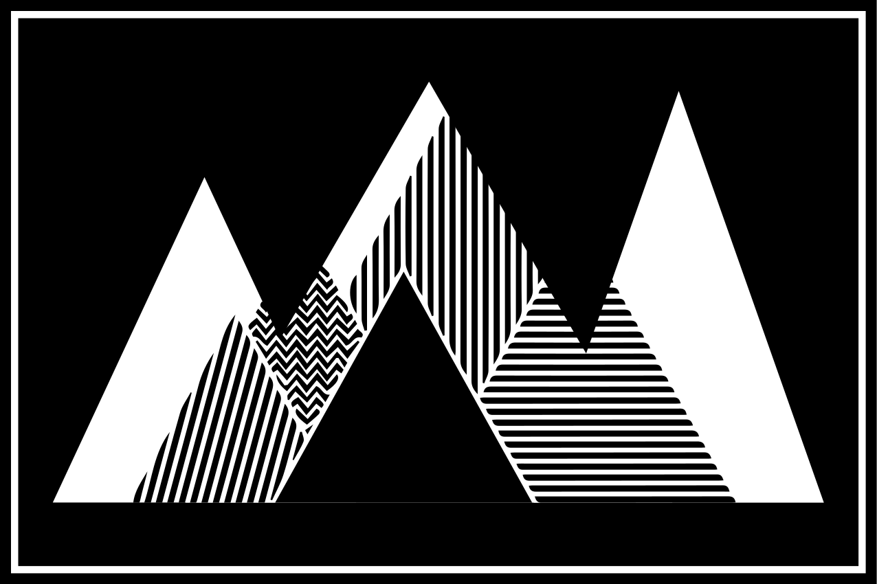 Modern placemat stylish mountain peaks - TenStickers