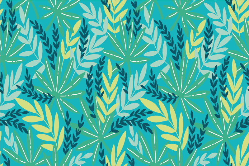 Original placemat leafy botanical design - TenStickers