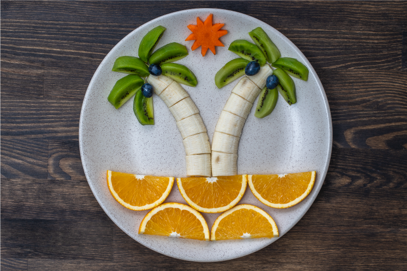Original placemat tropical fruit display - TenStickers
