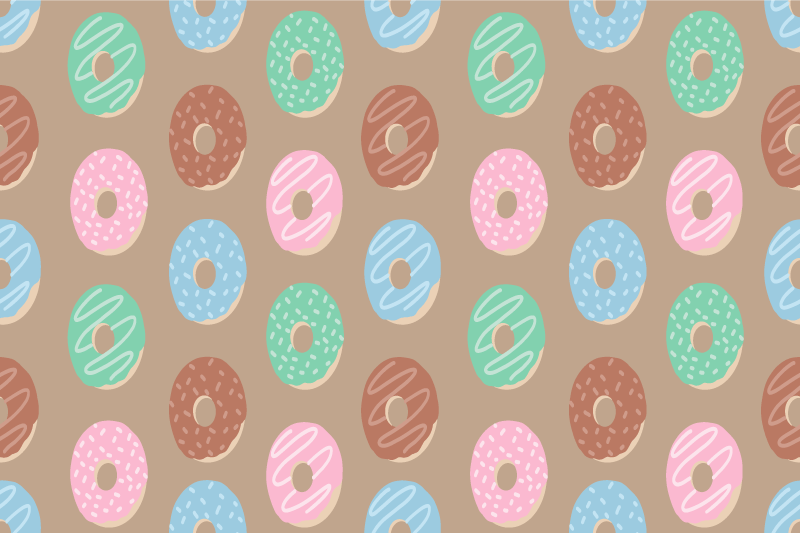 Original placemat vibrant donut design - TenStickers