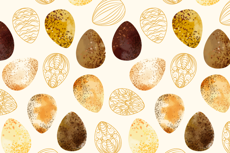 Original placemat elegant egg design - TenStickers