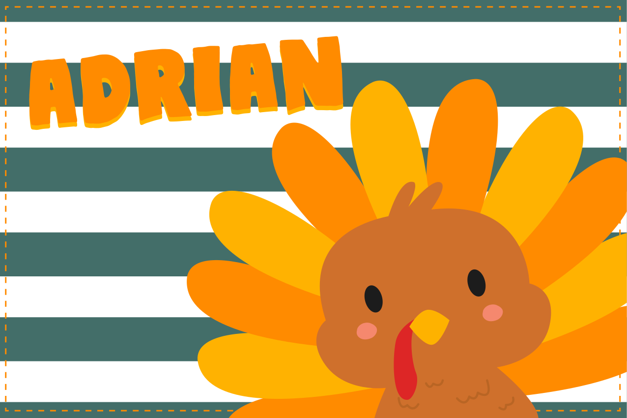 Striped thanksgiving placemats - TenStickers
